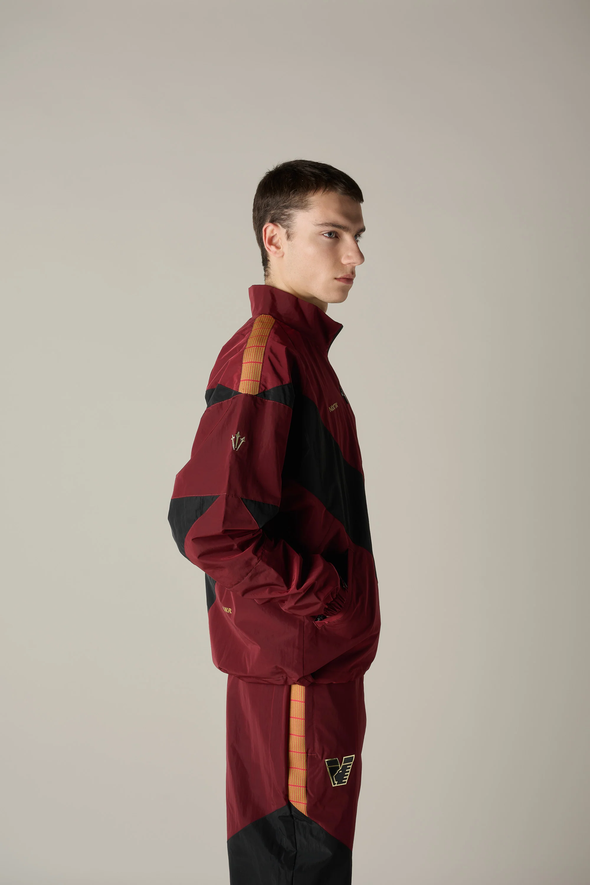 25/26 Venezia Track Jacket Burgundy - Image 3