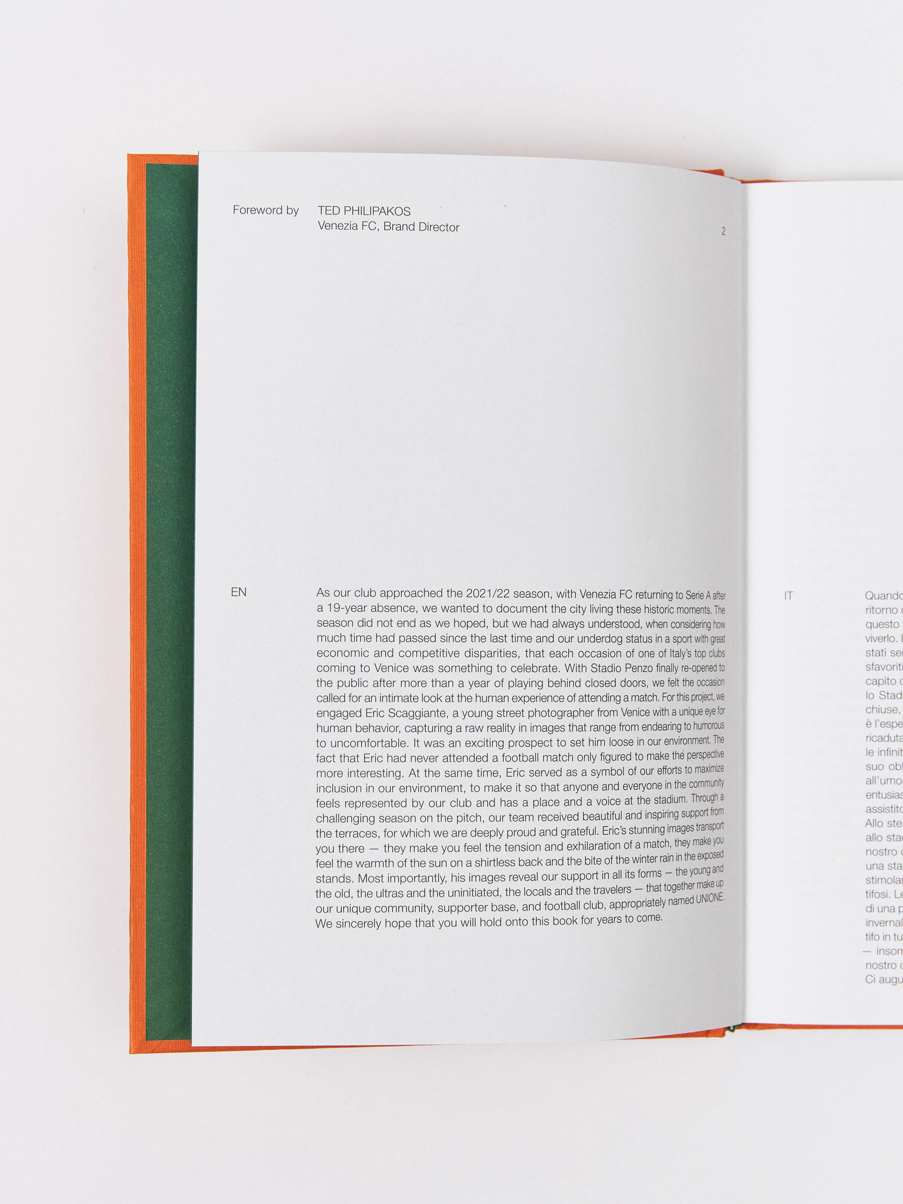 UNIONE: Venezia FC 21/22 photography book - Image 2